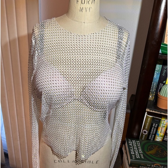 Windsor Rhinestone fishnet Top - Picture 3 of 7